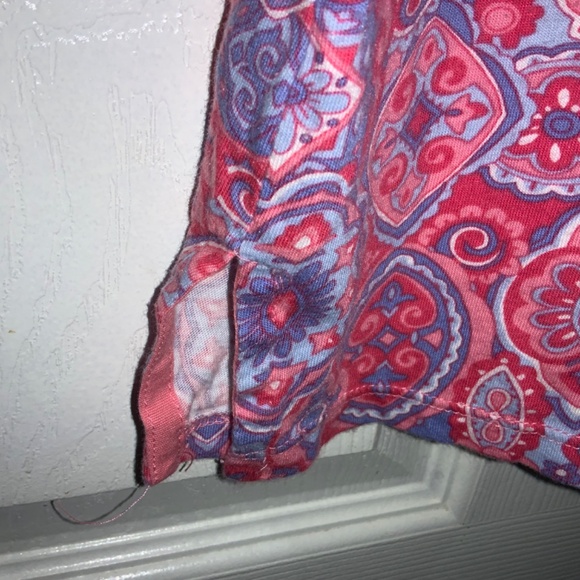 Talbots Pima cotton blend tunic top medallion print Sz MP - Picture 6 of 8